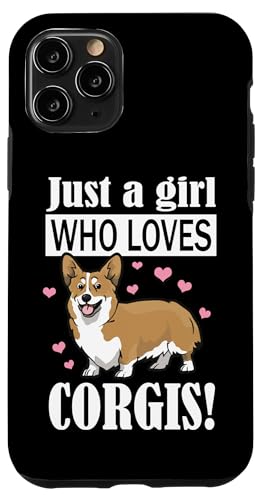 Womens Kids Funny Just A Girl Who Loves Corgis Dog Lover �X�}�z�P�[�X iPhone 11 Pro �p