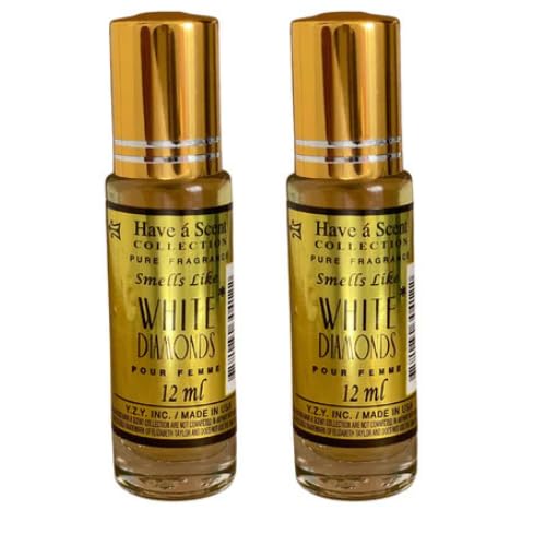 E de B Fragrance smell like White Diamonds Roll On Oil 12ml (Pack of 2)