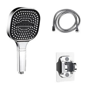 Artewie Hochdruck-Regen Duschkopf Set Silber C