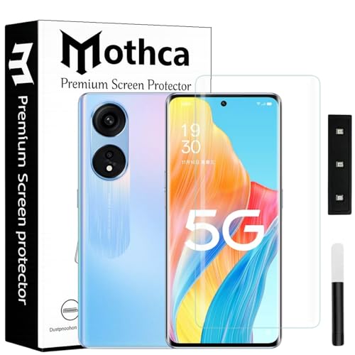 Image of Mothca Curved UV Tempered Glass Screen Protector for Oppo A1 Pro | HD Clear | Full Screen Coverage | Pack of 1
