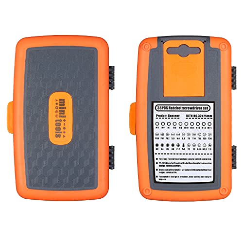 Conjunto de chaves de fenda de precisão profissional,mewmewcat 38 pc Conjunto de chaves de fenda mag