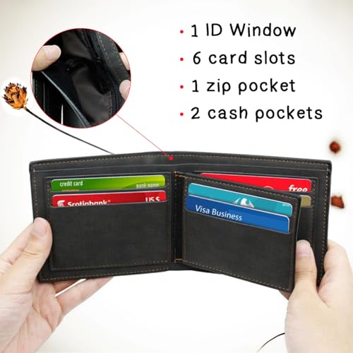 Personalized Photo Wallet Custom Leather Picture Wallets for Men Father, Vintage2
