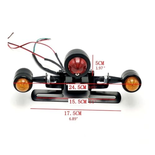 Clignotants moto LED de qualité supérieure avec support de plaque en acier robuste - 7