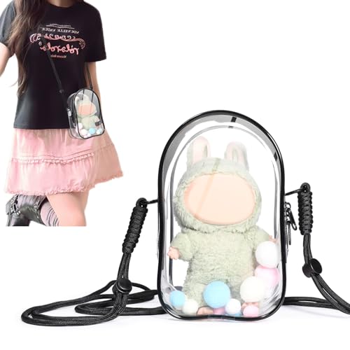 Image of AICase Protective Case for Labubu Plush Doll,Clear Bag for Stadium Events Crossbody Doll Bag Accessories Stadium Approved Clear Purse for Kpop Ozzy Stray Ateez Saja Concerts Sports Festivals 2