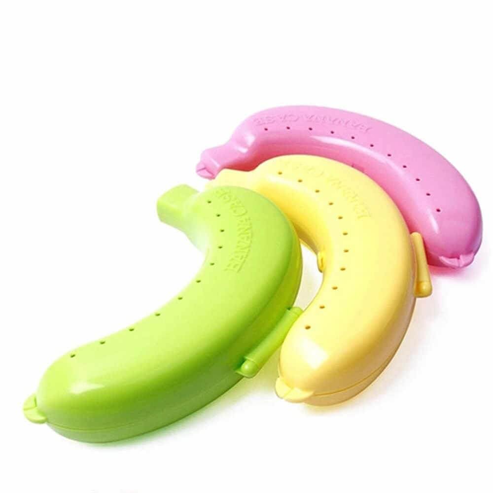 Banana Storage Container Set of 3 BPA-Free Plastic Fruit Case for Lunch Box and Travel, Multicolour Banana Box Plastic Banana Storage Case for Travel School Lunchbox Keeps Fruits Fresh & Protected-image-38