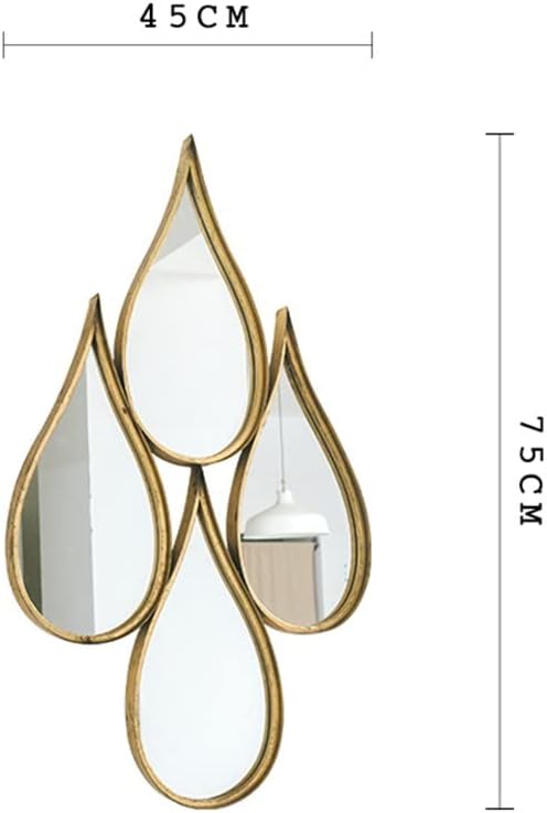 Makeup with Frame Toilet Wall Hanging Bathroom Mirrors Nordic Decoration Bedroom Water Drop
