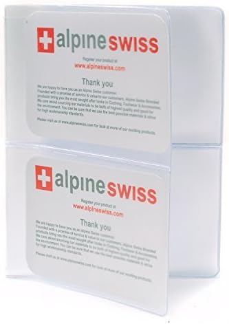 Alpine Swiss Set of 2 Hipster Wallet Plastic Inserts 6 Page Picture Card Holders