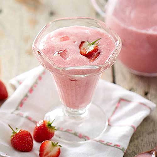 Image of MARTVIA 300ML Ice Cream Glasses Cups Dishes for Desserts, Milkshake,Fruit and Pudding Glass Serving Bowls, Perfect for Home, Restaurants and Parties Dishwasher Safe (Crystal Cups, Set of 4)