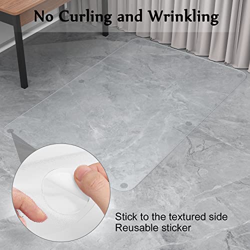 Blvornl Office Chair Mat For Hard Wood Floor, Durable Plastic Protector Floor Mat For Office Chair, Rectangle Transparent Pvc Computer Hard Floor Chair Mat For Desk, Office, Home (Clear, 35.5 X 48In) #TOP3
