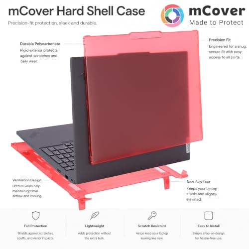 Protector mCover rosa para evitar arañazos en Lenovo ThinkPad T16 Gen 3 4 5