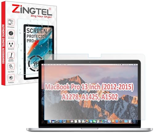 Image of Matte Anti Glare Screen Guard Compatible With Laptops With MacBook Pro 13 Inch (2012-2015) A1278, A1425, A1502 Flexible Fiber 9H Hardness Screen Protector Not a Tempered Glass
