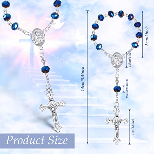 Alternative view of Sureio 50 Sets Baptism Favors Rosary Set Including Mini Rosary Beads Baptism Favors Organza Bags for Baby Shower Wedding Supplies Gifts for Christening Weddings First Communion Easter Gift