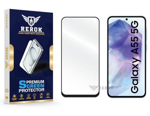 Image of Gorilla Tempered Glass Screen Protector Compatible with Samsung Galaxy A55 5G [Pack of 1] | Edge-to-Edge, Bubble-Free, Case Friendly, Easy Installation Kit