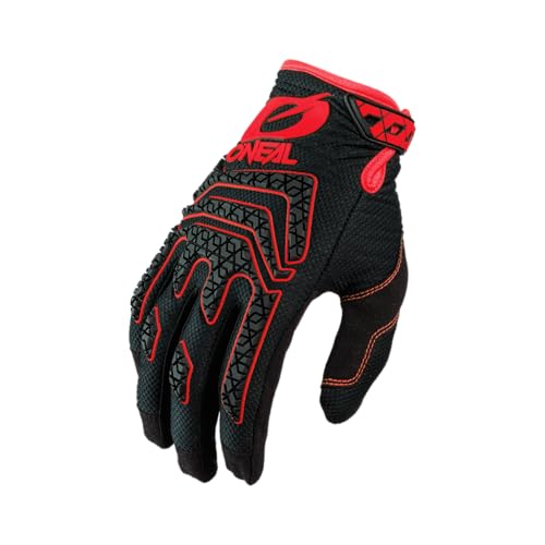 O'Neal Guantes Sniper Elite Mountain Bike MX Moto Cross MTB DH FR Enduro Downhill Freeride, 0366, Color Negro Rojo, Talla XL Protecciones, Unisex Adulto, Negro/Rojo