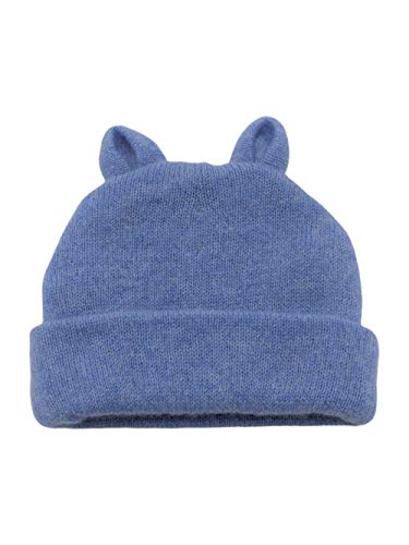 DALLE PIANE CASHMERE - 100% Bonnet en Cachemire pour bébé Nouveau-né - Couleur : Ciel Cover