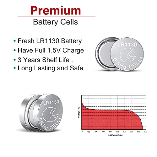 Lr1130 Ag10 Battery 1.5V Long-Lasting Alkaline Button Cell Batteries 20 Piece【3-Year Warranty】 #TOP3
