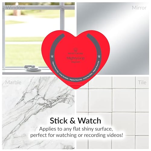 Support de coque de téléphone à ventouse MagSafe silicone adhésif cœur - 6