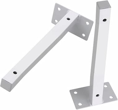 Shelf Brackets White, Metal Shelf Supporter, 2 Pieces of Heavy-Duty Brackets for Floating Shelves, DIY Decorative Shelving Brackets, Wall-Mounted, with Screws,White-40cm/15.7in