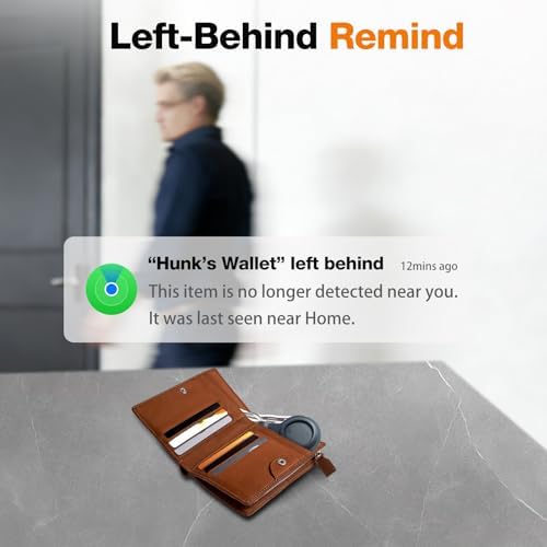 Tracker Tags 4 Pack, 2026 New [Apple MFi Certified], Smart Bluetooth Tracker Works with Apple Find My (iOS Only), Replaceable Battery, Item Finder Tracking Tag for Keys, Luggage, Satchel etc. — view 4