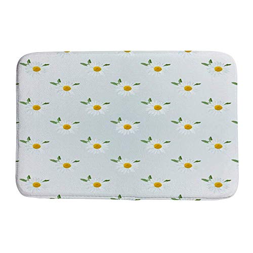 Tapis de douche épais en microfibre moelleuse motif floral - 2