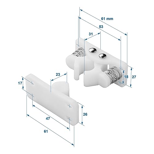 ProPlus Türfänger Metallfedern Scharnier Türhalter Tür Wohnwagen Wohnmobil Caravan