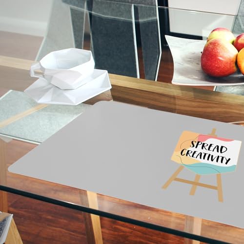 Sets de table souples en liège gris grand format 39,5 x 28,5 cm - 6