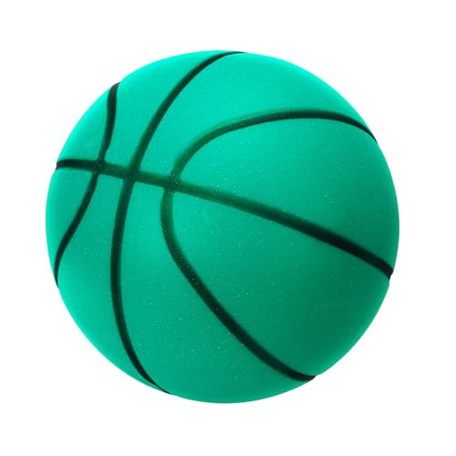 Balón de baloncesto silencioso talla 5 PATIKIL de espuma verde para interiores