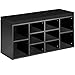 TecTake 800707 Scarpiera con Seduta, Portascarpe in Legno, 10 Paia di Scarpe, Cuscino, 103,5x48x30cm - Disponibile in Diversi Colori (Nero-Nero | No. 403171)