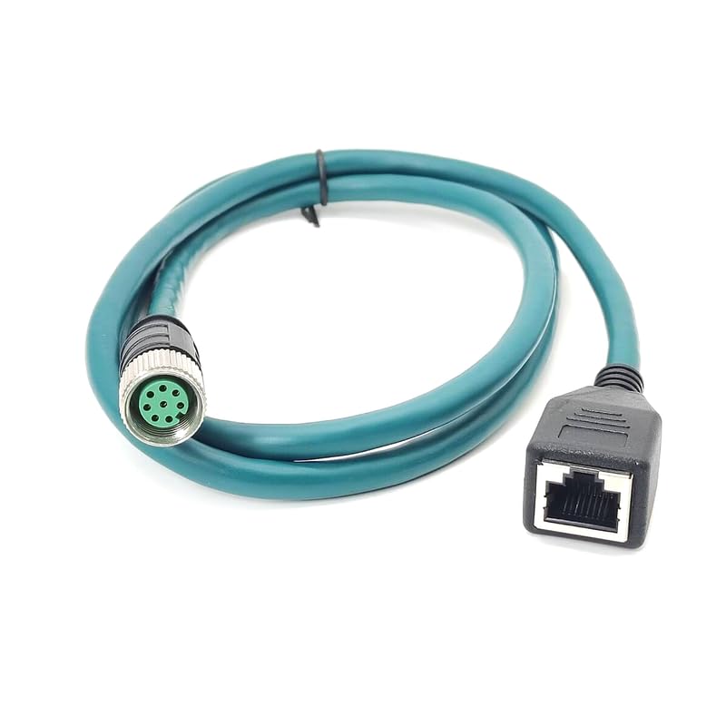 Cable Ethernet Industrial M12 8 Pin a RJ45 0.5m Cat6 miniatura 1