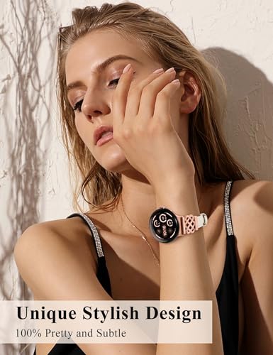 Image of TOYOUTHS Slim Leather Band Compatible with Google Pixel Watch 4 3 41mm /Pixel Watch 2 1 Band Women, Celtic Metal Dressy Thin Fashion Designer Premium Leather Strap for Google 4 3 2 1 Smartwatch
