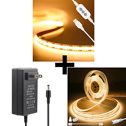 Tira LED USB 5V PAUTIX 2m 2700K 640 LEDs Dimmable Luz Cálida miniatura 1