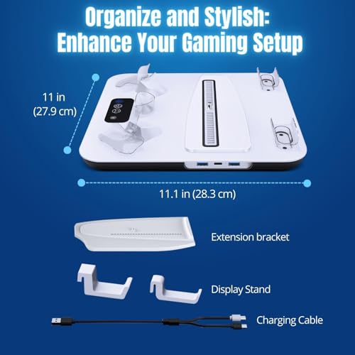 Suporte de resfriamento vertical ajustável em 3 velocidades para PS5 Slim e PS5, base de carregament