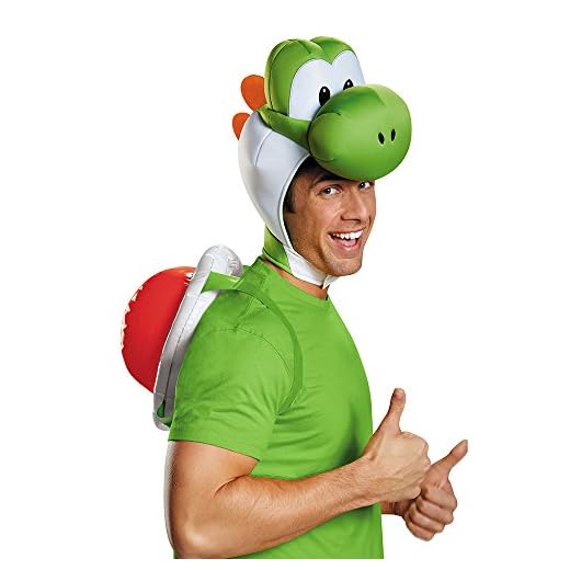 Disguise Yoshi - Conjunto de accesorios de disfraz para hombre y adulto, verde, Talla única