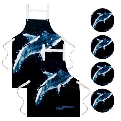 Tablier de cuisine pour restaurant et nettoyage lot de 2 pièces
