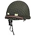 WWII US Army M1 Helmet Replica - Steel Shell With Net, Canvas Chin Strap, Cat Eye Band - WW2 Gear