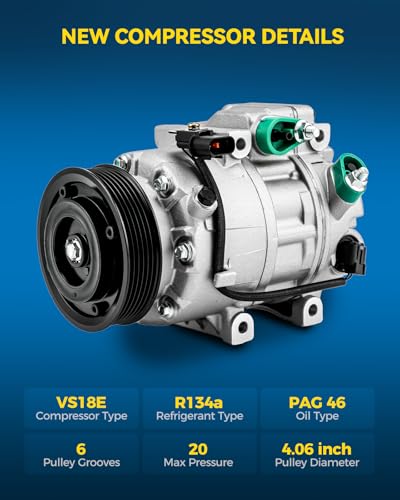Image of PHILTOP 168308 Air Conditioner AC Compressor with Clutch for Kia Sedona 2015-2021,Sorento 2016-2018 3.3L