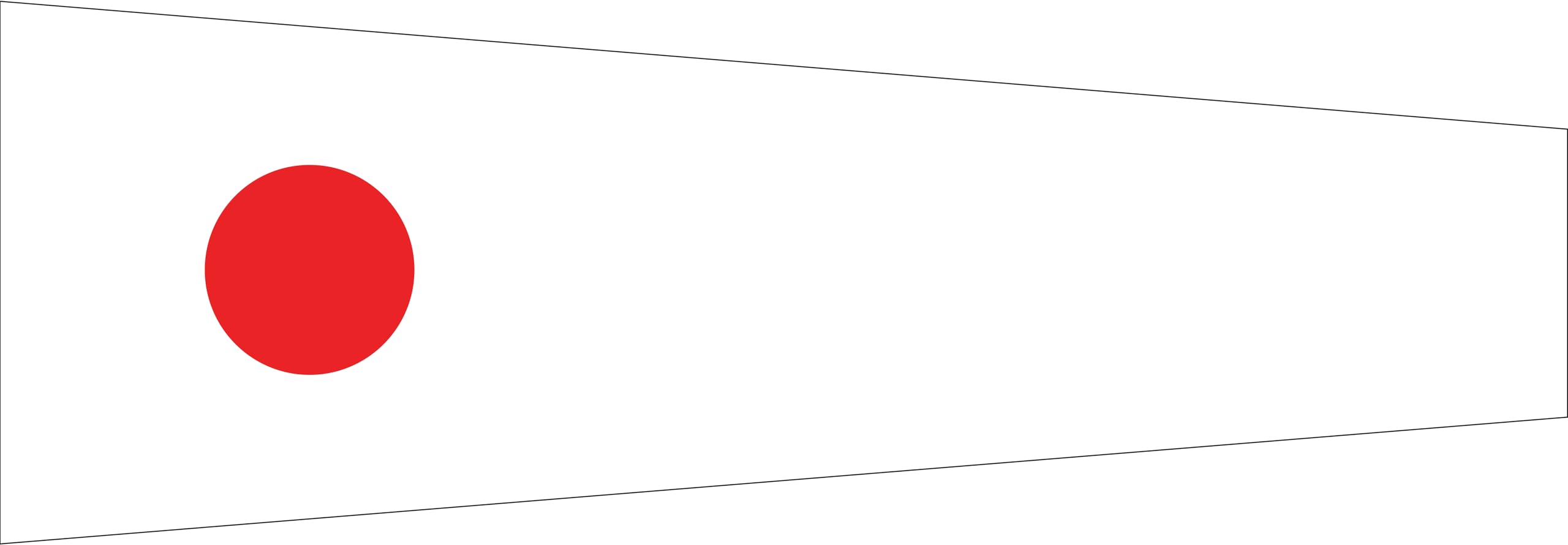 Drapeau de signalisation de haute résistance 270 x 90 cm avec coutures renforcées