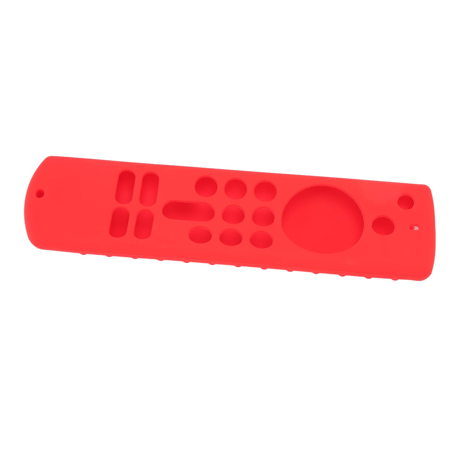 Funda Protectora de Silicona Suave para Mando a Distancia TV Stick, Antideslizante con Cordón, Recortes Precisos, Ligera, 3.ª Generación (Conjunto Rojo)