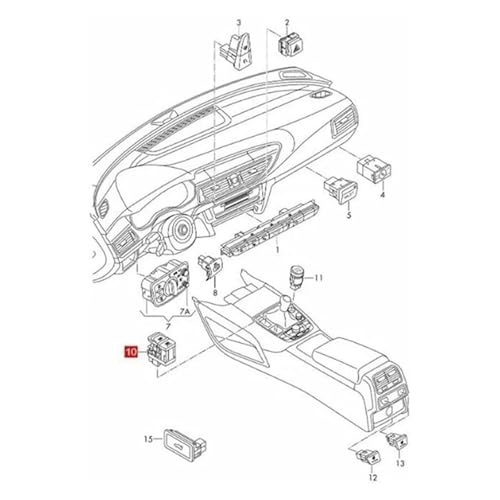 Botón Freno Mano Audi A6 A7 2011-2018 Arreglo Interruptor Estacionamiento Intermitente 2
