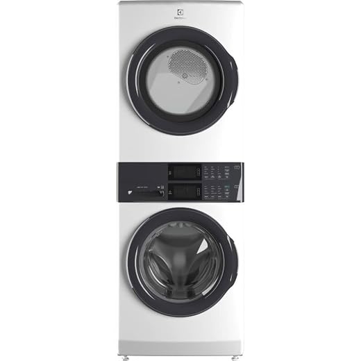 Electrolux 4.4 cu. ft. Stacked Washer and 8.0 cu. ft. Electric Digital Dryer Laundry Tower in White with LuxCare Wash