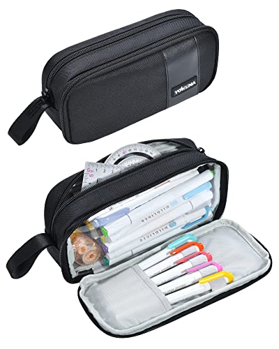 YOKUMA Pencil Case for Adults Aesthetic Pen Bag for Teen College Zipper Pouch Office Supplies...