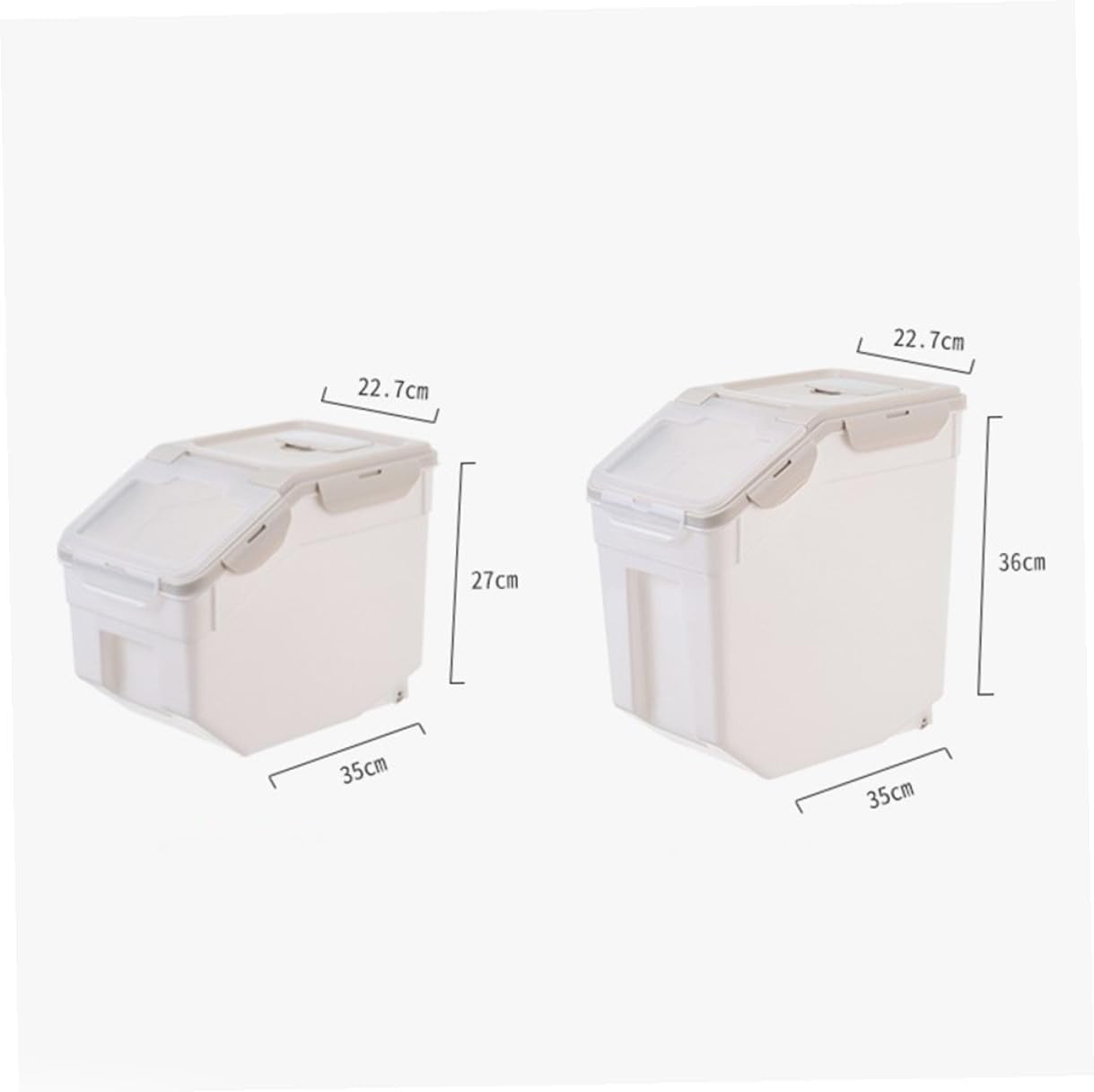 Pet Food Storage Bin Airtight Seal Container Small 8-12lb Capacity Nordic Style Dog Food Container for Cats and Dogs