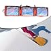 KiBcsLic Double Ski Bag Roller Snowboard Bag with Wheels Waterproof Carry Case Gear and Apparel Storage for Winter Sports Adults, Orange
