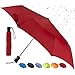 Lewis N. Clark Compact & Lightweight Travel Umbrella Opens & Closes Automatically, Red, One Size