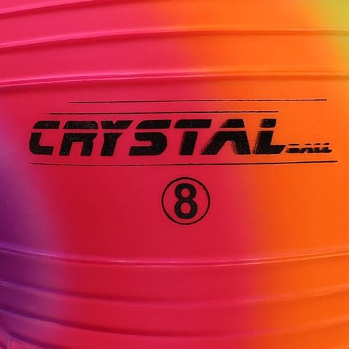 Image of Inflatable Vinyl Ball for Pool, Beach & Garden| Perfect for Outdoor & Indoor Play| PVC Ball for Kids with 2 Inflating Pins|Size : 22cm (9 Inches) | Rainbow
