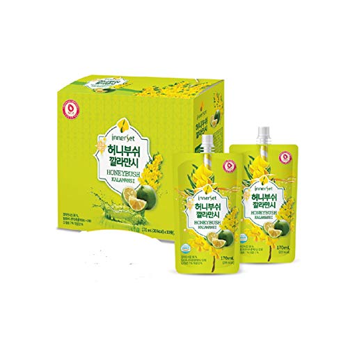 Innerset Honeybush Calamansi Nutricosmetic Beauty Drink - 170 ml x 10 Pouches - Fermented Extract, Skincare Patented Formulation/Made in Korea/Ships from US California Innerset Honeybush Calamansi Nutricosmetic Beauty Drink - 170 ml x 10 Pouches - Fermented Extract, Skincare Patented Formulation/Made in Korea/Ships from US California