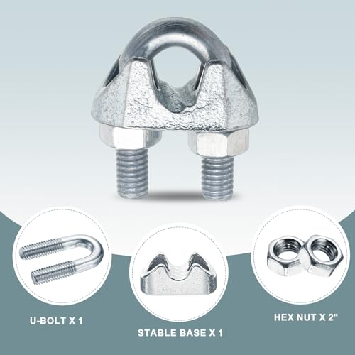 Fixation de selle pour câble métallique M6 résistant aux tensions