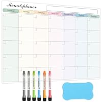 SONNELD Monatsplaner Abwischbar Magnetischer für Kühlschrank, Wiederverwendbarer Whiteboard Wochenplaner mit 6 Stiften & Radierer, für Küche, Büro, Schule, the Family Plan To do Liste 42 x 30 cm