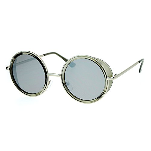 JuicyOrange Side Cover Sunglasses Round Circle Double Frame Unisex Fashion Shades