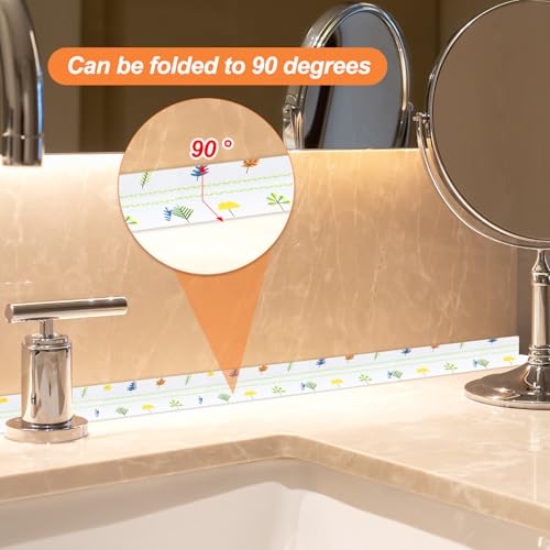 Image of PATIKIL Caulk Tape Waterproof Self Adhesive, PVC Toilet Caulking Sealant Strip Bathtub Caulk Sealing Strip Tape for Bathroom Kitchen Countertop, Autumn Leaves (1.5 Inch x 16.4 Ft)